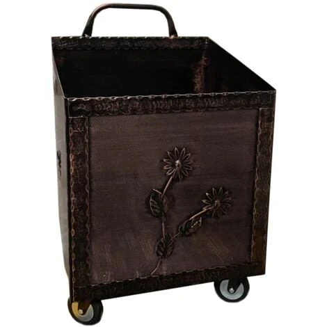 Porta Pellet/legna Con Ruote, 50x52x85 Cm 1 Porta Pellet/legna Con Ruote, 50x52x85 Cm