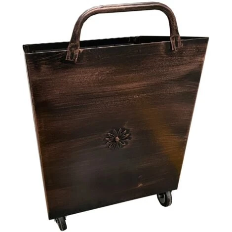 Porta Pellet/legna Con Ruote, 50x52x85 Cm 2 Porta Pellet/legna Con Ruote, 50x52x85 Cm - immagine 2