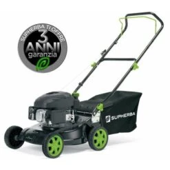 Tagliaerba A Scoppio Supherba Con Motore 4t E Taglio Da 41 Cm Con Avanzamento A Spinta.