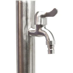 Fontana A Colonna Tonda In Acciaio Inox 95,5cm Resistente A Raggi UV E Gelo 7 Fontana A Colonna Tonda In Acciaio Inox 95,5cm Resistente A Raggi UV E Gelo -Cura Del Prato 15180600 3