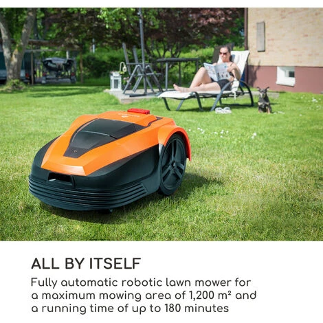 Blumfeldt Garden Hero Robot Tagliaerba 5,2 Ah Alimentazione Batteria Fino A 1.200 M² Arancione 2 Blumfeldt Garden Hero Robot Tagliaerba 5,2 Ah Alimentazione Batteria Fino A 1.200 M² Arancione - immagine 2