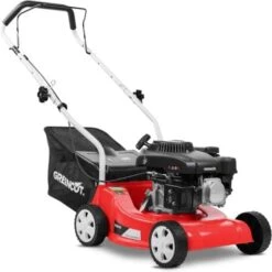 Tosaerba 139cc 5hp, Motore A Benzina OHV 4 Tempi, Azionamento Manuale, Lama 390mm, Altezza Di Taglio Regolabile, Cesto 35L - Greencut GLM660X