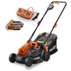 Rasaerba - Tagliaerba A Batteria 40V 2x20V 33cm Di Taglio FUXTEC E1RM20 SET 2 Batterie E Caricatore