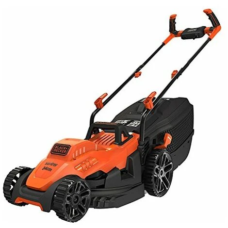 BLACK & DECKER Tagliaerba Elettrico Ampiezza Taglio 34 Cm, Capacità Di Raccolta 35 Litri, Impugnatura Bike 1400 W, BEMW461BH-QS 1 BLACK & DECKER Tagliaerba Elettrico Ampiezza Taglio 34 Cm, Capacità Di Raccolta 35 Litri, Impugnatura Bike 1400 W, BEMW461BH-QS