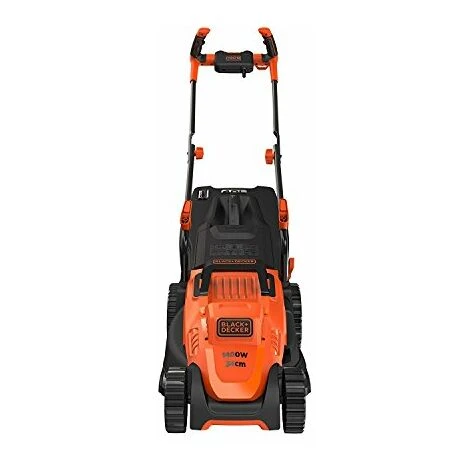 BLACK & DECKER Tagliaerba Elettrico Ampiezza Taglio 34 Cm, Capacità Di Raccolta 35 Litri, Impugnatura Bike 1400 W, BEMW461BH-QS 2 BLACK & DECKER Tagliaerba Elettrico Ampiezza Taglio 34 Cm, Capacità Di Raccolta 35 Litri, Impugnatura Bike 1400 W, BEMW461BH-QS - immagine 2