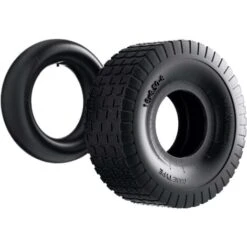 Pneumatico Per Trattorino 18x8.50-8 4pr Con Camera D´aria E Valvola Ad Angolo Ruota Completa