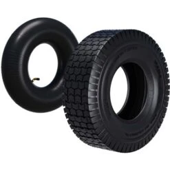 Pneumatico Per Trattorino 16x6.50-8 4pr Con Camera D'aria E Valvola Ad Angolo Ruota Completa