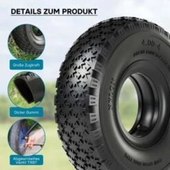 Pneumatico Per Tosaerba 11 X 4.00-4 4pr Con Camera D´aria E Valvola A Gomito Trattorino 5 Pneumatico Per Tosaerba 11 X 4.00-4 4pr Con Camera D´aria E Valvola A Gomito Trattorino -Cura Del Prato 4462200 3