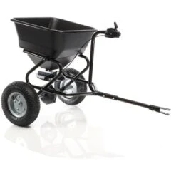Carrello Spandiconcime Per Trattorini Tagliaerba 30 Kg Con Pneumatici Per Semi E Sale TC2029