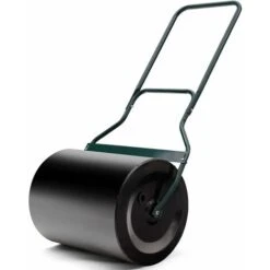 COSTWAY Rullo Da Giardino, Rullo Per Prato Con Manico A Forma Di U E Tappo Rimovibile, Rullo Riempibile Con Acqua E Sabbia,Larghezza 50 Cm, Diametro: 40 Cm, Volume Vano 60 L