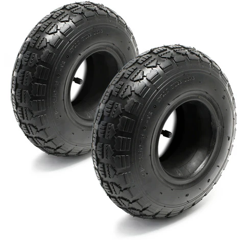 Copertone E Camera D'aria Set 2 Pezzi 11x4.00-4 Per Ruote Trattorini Tosaerba 1 Copertone E Camera D'aria Set 2 Pezzi 11x4.00-4 Per Ruote Trattorini Tosaerba