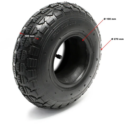 Copertone E Camera D'aria Set 2 Pezzi 11x4.00-4 Per Ruote Trattorini Tosaerba 2 Copertone E Camera D'aria Set 2 Pezzi 11x4.00-4 Per Ruote Trattorini Tosaerba - immagine 2