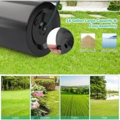 RELAX4LIFE Rullo Da Giardino In Metallo, Barra Del Timone, Serbatoio Fino 60 Litri, Riempito Con Sabbia O Acqua, Apertura Laterale Livellare Prato, Movimento Facile, 50x40x123 Cm, In Acciaio, Nero 9 RELAX4LIFE Rullo Da Giardino In Metallo, Barra Del Timone, Serbatoio Fino 60 Litri, Riempito Con Sabbia O Acqua, Apertura Laterale Livellare Prato, Movimento Facile, 50x40x123 Cm, In Acciaio, Nero -Cura Del Prato 67415318 5