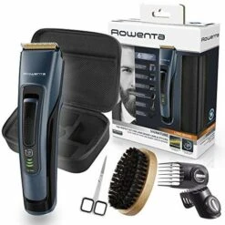 Rowenta TN4500F0  Barbiere Signature + Kit Barba Lunga Nero E Blu