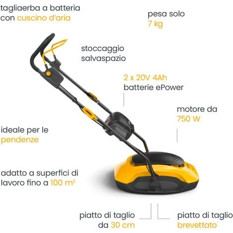 STIGA Aero 132e Kit - Tagliaerba A Batteria Incl. Batteria E Caricatore 2 STIGA Aero 132e Kit - Tagliaerba A Batteria Incl. Batteria E Caricatore - immagine 2