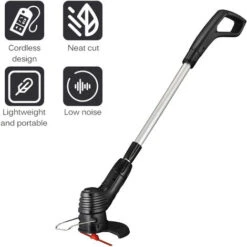 Tosaerba Elettrico A Batteria Tosaerba Elettrico Portatile Leggero Trimmer Tosaerba Elettrico Ricaricabile Mangiaerba Con 4 Lame In Plastica E 1 Lama In Acciaio Inossidabile -Cura Del Prato 77487256 5
