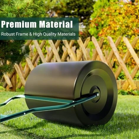 GOPLUS Rullo Da Giardino µ40cm, Ad Alta Capacit¨¤ Da 60 L, Compattatore Di Prato A Rullo Con Impugnatura Ergonomica A Forma Di U, Pu¨° Essere Riempita Con Sabbia O Acqua, Da Giardino Per Prati Piani 2 GOPLUS Rullo Da Giardino µ40cm, Ad Alta Capacit¨¤ Da 60 L, Compattatore Di Prato A Rullo Con Impugnatura Ergonomica A Forma Di U, Pu¨° Essere Riempita Con Sabbia O Acqua, Da Giardino Per Prati Piani - immagine 2