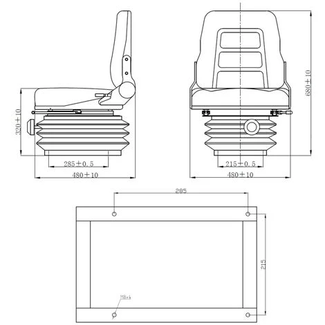 Sedile Trattore Muletto Con Sospensioni E Schienale Regolabile VidaXL 3 Sedile Trattore Muletto Con Sospensioni E Schienale Regolabile VidaXL - immagine 3