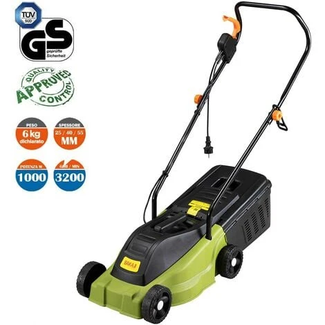 Tagliaerba Elettrico A5099 Motore 1000W Rasaerba Taglio 25/40/55mm Serbatoio 25L 1 Tagliaerba Elettrico A5099 Motore 1000W Rasaerba Taglio 25/40/55mm Serbatoio 25L