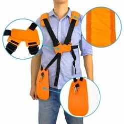 Tagliacapelli - Tagliabordi A Doppia Tracolla Con Cintura In Nylon Resistente Regolabile Per Decespugliatore O Giardinaggio (per Tagliabordi STIHL Serie FSkm) -Cura Del Prato 92043941 5