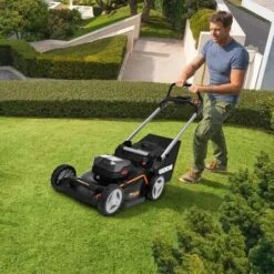 Rasaerba Nitro 40 V (2 X 20 V) Worx PowerShare WG749E Include 2 Batterie 4 Ah E Caricatore Doppio 46 Cm Con Trazione Mulching 7 Posizioni Di Altezza -Cura Del Prato 92954157 5