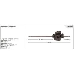 Trazione Semovenza Universale Per Trattorino Rasaerba Tosaerba 434 Mm