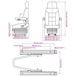 Sedile Per Trattore Con Sospensione VidaXL 7 Sedile Per Trattore Con Sospensione VidaXL -Cura Del Prato 947036 3