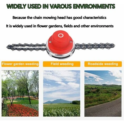 Barafat Testina Per Diserbo Universale, Testina Per Tagliaerba A Catena 65Mn, Tosaerba Da Giardino, Accessori Per Utensili Per Tagliavetri Per Prato Da Giardino Per Esterni (Rosso) 2 Barafat Testina Per Diserbo Universale, Testina Per Tagliaerba A Catena 65Mn, Tosaerba Da Giardino, Accessori Per Utensili Per Tagliavetri Per Prato Da Giardino Per Esterni (Rosso) - immagine 2