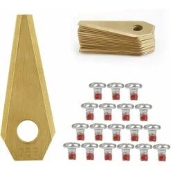 18 Lame Di Ricambio Per Accessori Per Tosaerba Robot Bosch In Titanio + 18 Viti, Lama Di Ricambio Per Tosaerba Robot Compatibile Con Tosaerba Bosch
