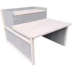 Garage In Legno Grigio Per Robot Rasaerba Copertura Tosaerba Con Ripiano 79,7x66x55,7 Cm Grigio