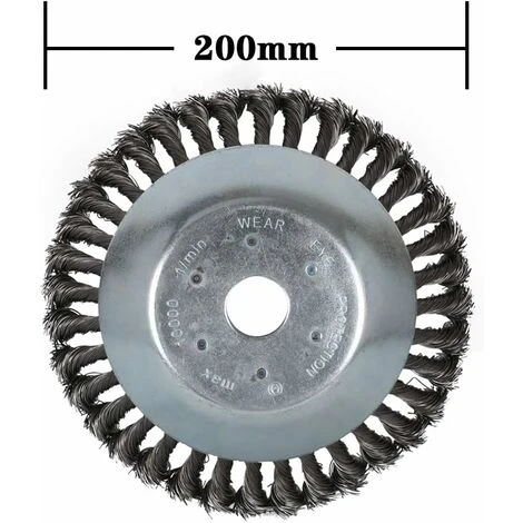 Decespugliatore Per Ruote In Filo Metallico Da 8 Pollici, Vassoio Di Ricambio Per Tosaerba Per Erba Da Giardino Con Foro Da 1 Pollice (25 Mm) Per La Rimozione Della Ruggine Giunti Di Pavimentazione In 2 Decespugliatore Per Ruote In Filo Metallico Da 8 Pollici, Vassoio Di Ricambio Per Tosaerba Per Erba Da Giardino Con Foro Da 1 Pollice (25 Mm) Per La Rimozione Della Ruggine Giunti Di Pavimentazione In - immagine 2