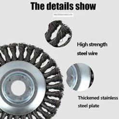 Decespugliatore Per Ruote In Filo Metallico Da 8 Pollici, Vassoio Di Ricambio Per Tosaerba Per Erba Da Giardino Con Foro Da 1 Pollice (25 Mm) Per La Rimozione Della Ruggine Giunti Di Pavimentazione In 7 Decespugliatore Per Ruote In Filo Metallico Da 8 Pollici, Vassoio Di Ricambio Per Tosaerba Per Erba Da Giardino Con Foro Da 1 Pollice (25 Mm) Per La Rimozione Della Ruggine Giunti Di Pavimentazione In -Cura Del Prato 95527217 3