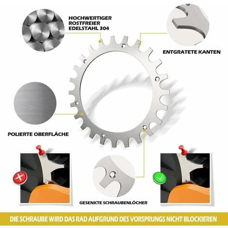 Borchie In Acciaio Inossidabile Premium Per Tosaerba Worx Landroid Modello S/M Spessore 2 Mm, Trazione Migliorata - Sbavatura Lucidata - Diametro Ruota: 205 Mm 4 Borchie In Acciaio Inossidabile Premium Per Tosaerba Worx Landroid Modello S/M Spessore 2 Mm, Trazione Migliorata - Sbavatura Lucidata - Diametro Ruota: 205 Mm - immagine 4