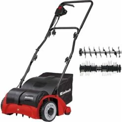 Einhell 3420620 Gc-Sa 1231, Scarificatore/Arieggiatore Elettrico, Area Di Lavoro: 31 Cm, 3 Livelli, Sacco 28 L, 1200W 230V, Rosso